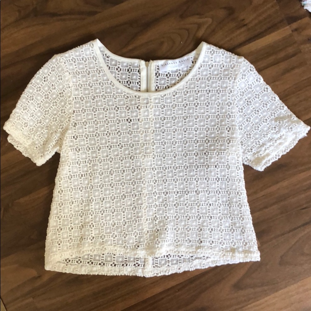 Airspace Basic White Laced Top ❤️